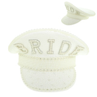 FASHION BRIDE JEWELED CAPTAIN HAT