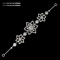 BENDABLE WIRE  RHINESTONE FLOWER HEADBAND