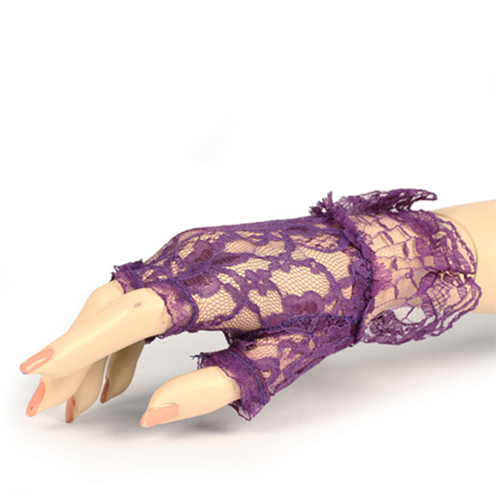 purple lace gloves