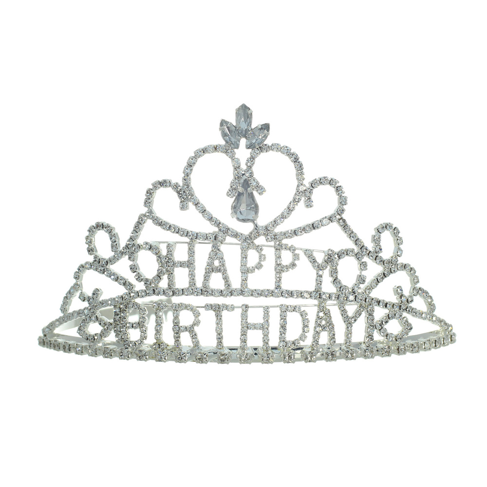 rhinestone happy birthday tiara