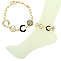 FASHIONISTA LUXE EMBELLISHED CHARM ANKLET