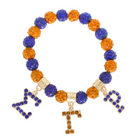 SGRHO TWO-TONE CHARM STRETCH BRACELET