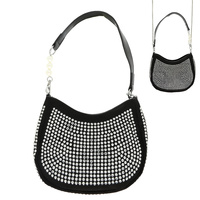 RHINESTONE EMBELLISHED PETITE SHOULDER BAG