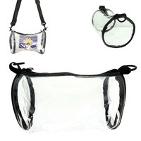 CLEAR TRANSPARENT CYLINDER CROSSBODY BAG