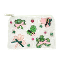 ST. PATRICKS THEME JEWELED COIN BAG