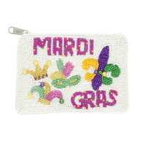 MARDI GRAS THEME JEWELED COIN BAG