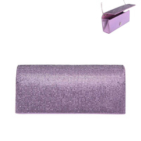 STONE ENCRUSTED FLAP EVENING BAG