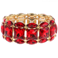 CRYSTAL GEMSTONE EMBELLISHED STRETCH BRACELET