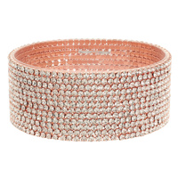 12 LINE RHINESTONE EMBELLISHED LAYERED STRETCH BRACELET SET