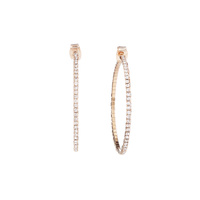 40MM RHINESTONE HOOP EARRING