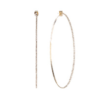 80MM RHINESTONE HOOP EARRING