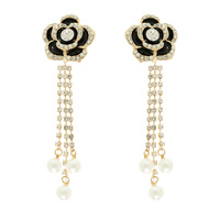 FASHIONISTA RHINESTONE PAVE FLORAL EARRINGS