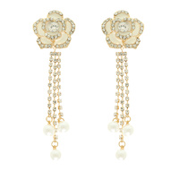 FASHIONISTA RHINESTONE PAVE FLORAL EARRINGS