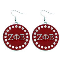 GREEK SORORITY ENAMEL EARRINGS