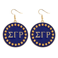 GREEK SORORITY ENAMEL EARRINGS