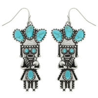 WESTERN NAITIVE AMERICAN TURQUOISE EARRINGS