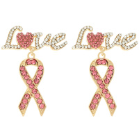 BREAST CANCER AWARENESS RIBBON EARRINGS