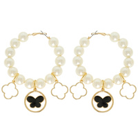 FASHIONISTA QUATREFOIL PEARL EARRINGS