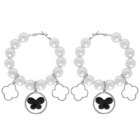 FASHIONISTA QUATREFOIL PEARL EARRINGS