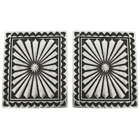 WESTERN RECTANGLE SUNRAY CONCHO EARRINGS