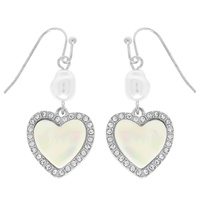 HEART BAROQUE PEARL DANGLE EARRINGS