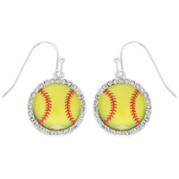 GAMEDAY SOFTBALL DANGLE EARRINGS