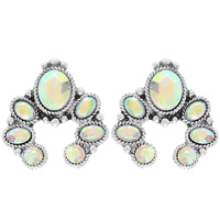 WESTERN JEWELED SQUASH BLOSSOM EARRINGS