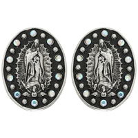 WESTERN THEME VIRGIN MARY POST EARRINGS