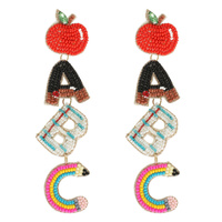 TEACHER APPRECIATION ABC LINEAR EARRINGS