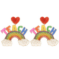 SCHOOL TEACHER RAINBOW POST EARRINGS