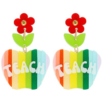 TEACHER APPRECIATION ACRYLIC APPLE EARRINGS