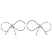 POLISHED WIRE BOWKNOT POST EARRINGS