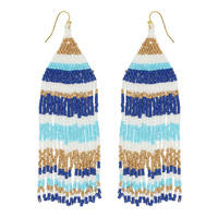 WESTERN COLORFUL FRINGE DANGLE EARRINGS