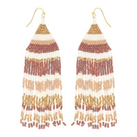 WESTERN COLORFUL FRINGE DANGLE EARRINGS