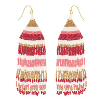 WESTERN COLORFUL FRINGE DANGLE EARRINGS