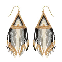 WESTERN COLORFUL FRINGE DANGLE EARRINGS