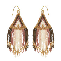 WESTERN COLORFUL FRINGE DANGLE EARRINGS