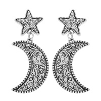 WESTERN FLORAL THEME CELESTIAL EARRINGS