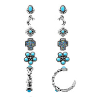 6-PAIR WESTERN THEME ASSORTED EARRING SET