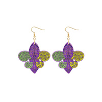 MARDI GRAS FLEUR DE LIS EARRINGS