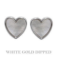 GOLD PLATED HEART POST EARRINGS