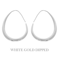 GOLD PLATED OVAL HOOP EARRINGS