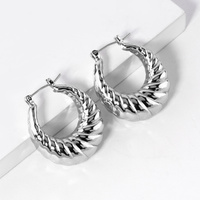 GOLD PLATED CHUNKY HOOP EARRINGS