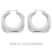 GOLD PLATED SQUARE HOOP EARRINGS