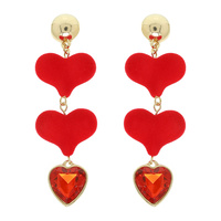 VALENTINE'S THEME HEART POST EARRINGS