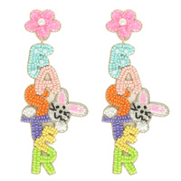 EASTER BUNNY JEWELED POST EARRINGS