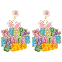 HAPPY EASTER JEWELED POST EARRINGS