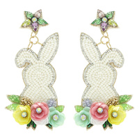 EASTER BUNNY & FLOWER POST EARRINGS