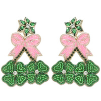 FOUR-LEAF CLOVER POST EARRINGS