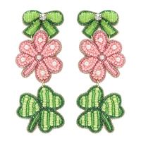 ST. PATRICK'S THEME SHAMROCK EARRINGS